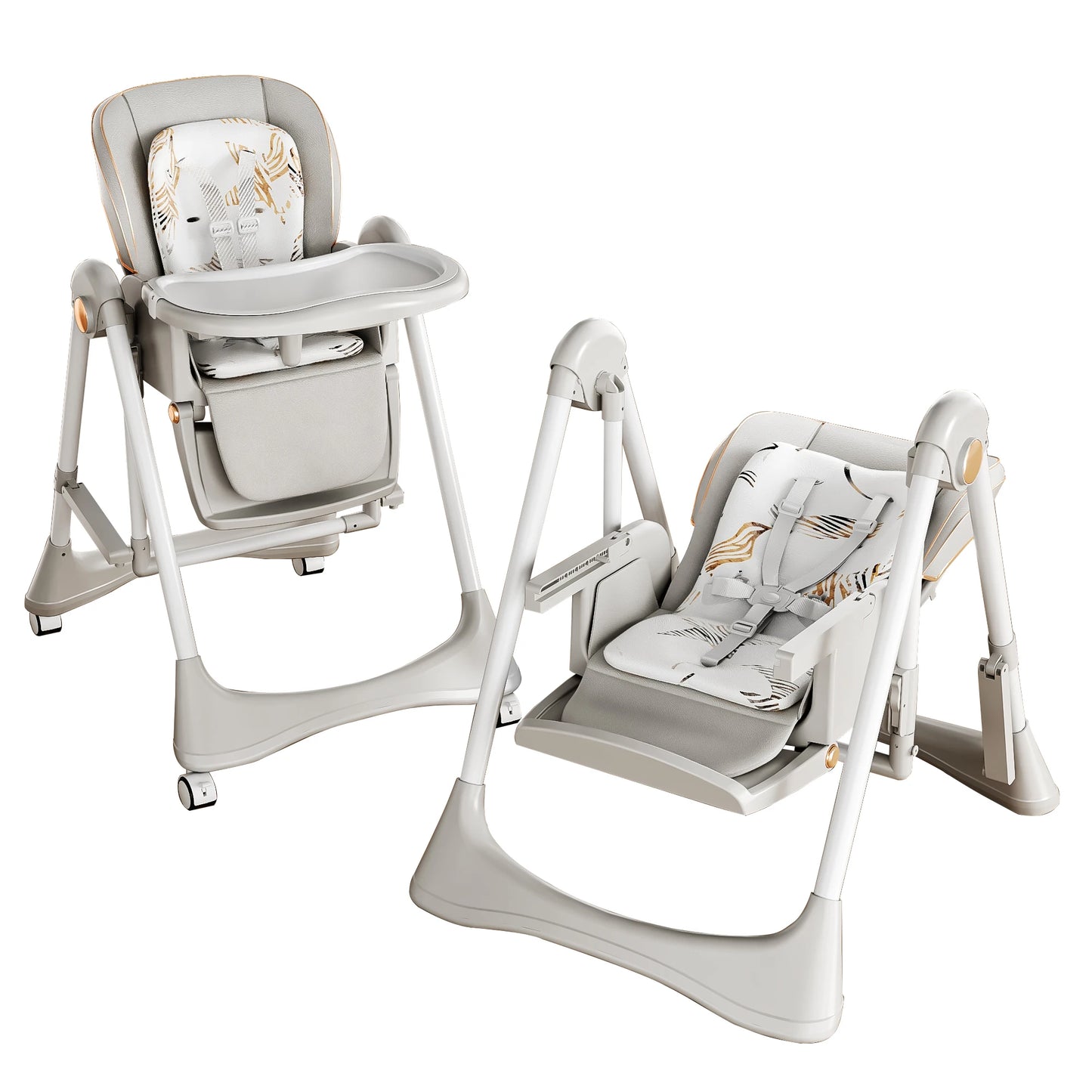 Trona Evolutiva de Metal 2 en 1 para Bebés Unisex