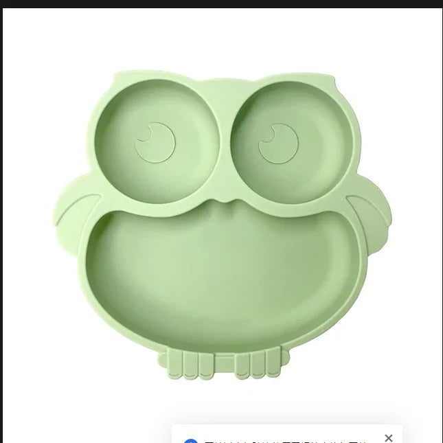 Plato de Silicona para Bebé Antideslizante con Ventosa