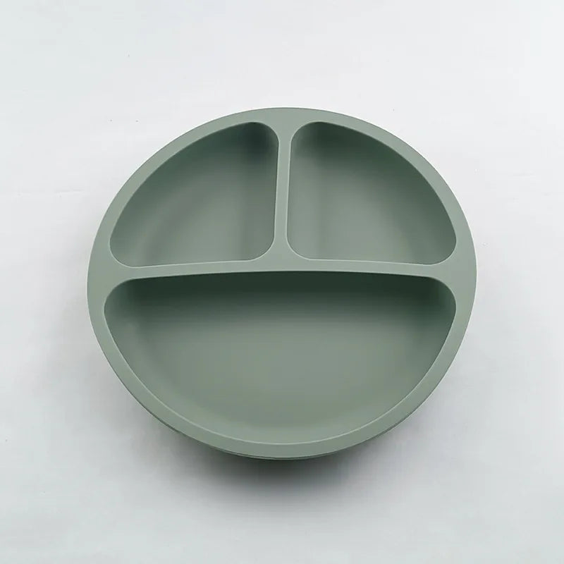 Plato de Silicona para Bebé Antideslizante con Ventosa