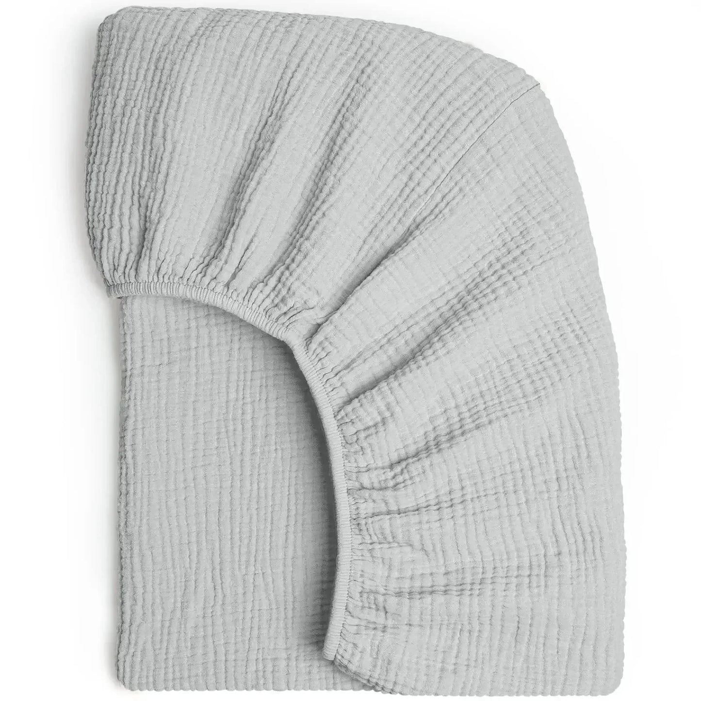 Sábana Ajustable de Muselina de Algodón para Bebé
