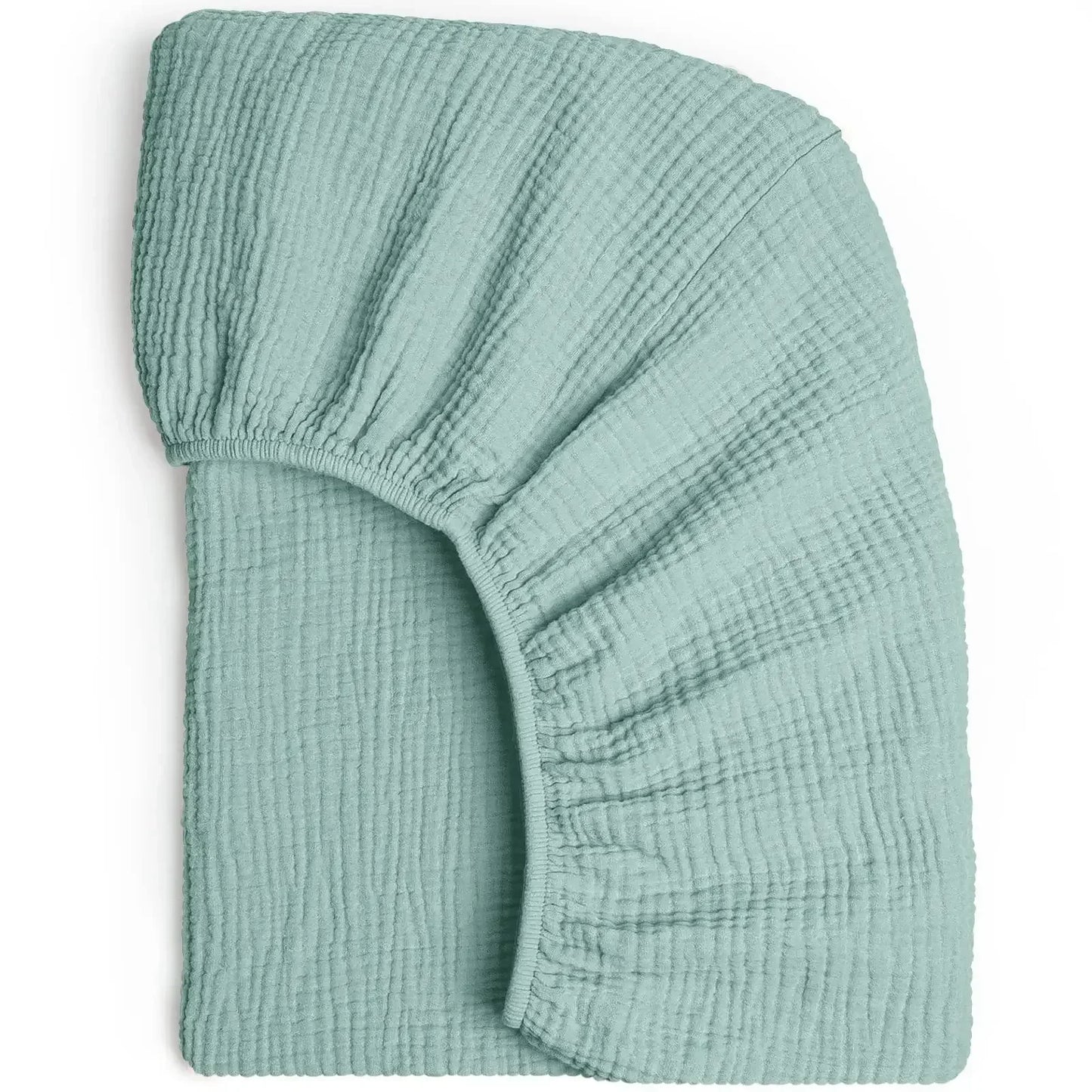 Sábana Ajustable de Muselina de Algodón para Bebé