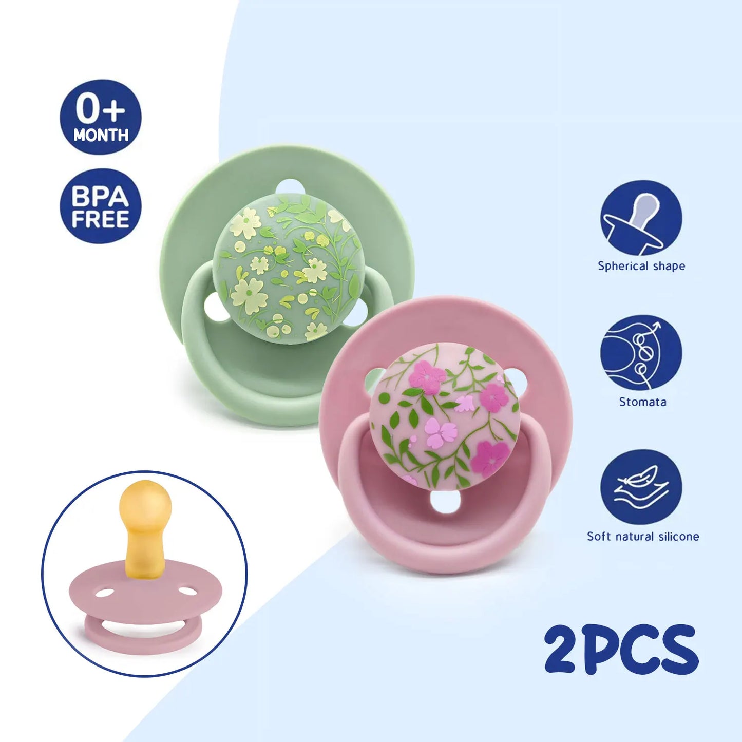 Chupete de Silicona para Bebé + Cadena