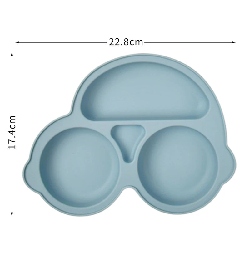 Plato de Silicona para Bebé Antideslizante con Ventosa