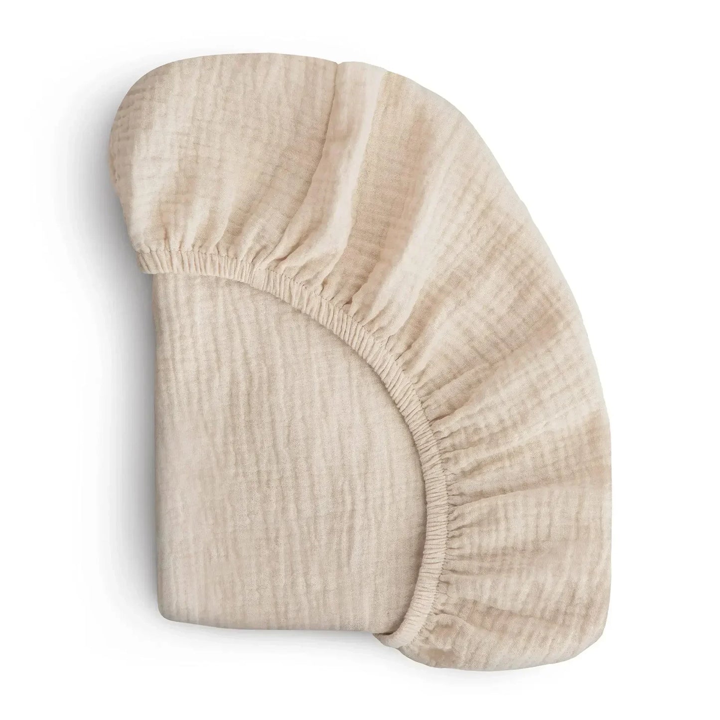 Sábana Ajustable de Muselina de Algodón para Bebé