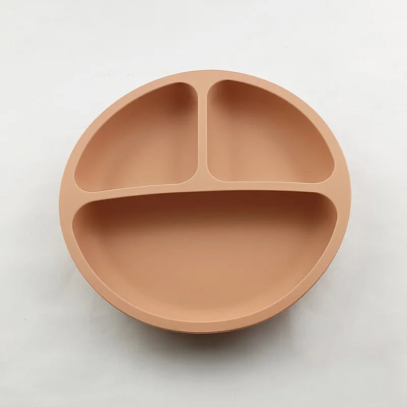 Plato de Silicona para Bebé Antideslizante con Ventosa