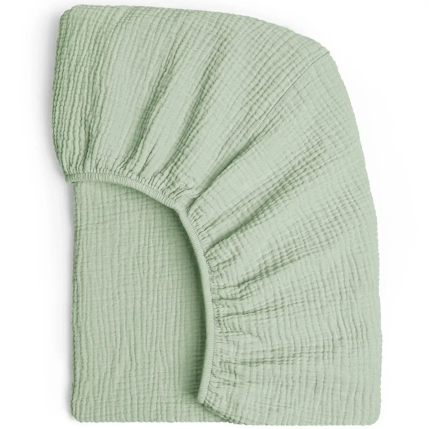 Sábana Ajustable de Muselina de Algodón para Bebé
