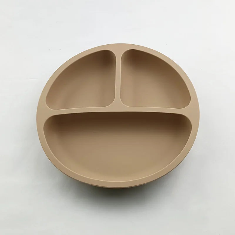Plato de Silicona para Bebé Antideslizante con Ventosa