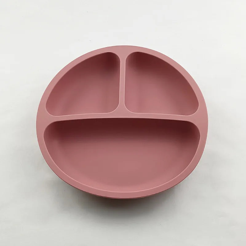 Plato de Silicona para Bebé Antideslizante con Ventosa