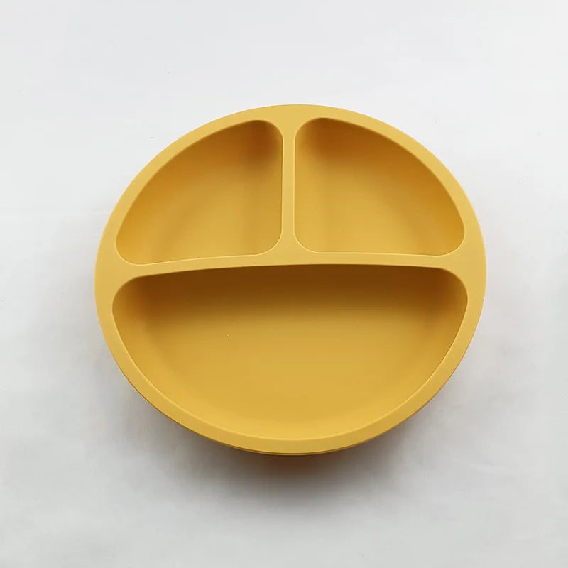 Plato de Silicona para Bebé Antideslizante con Ventosa